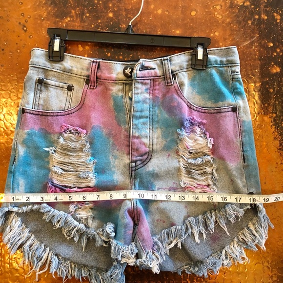 One Teaspoon Shorts Pink/Purple & Blue 
Tie Dye 25 - Picture 7 of 10